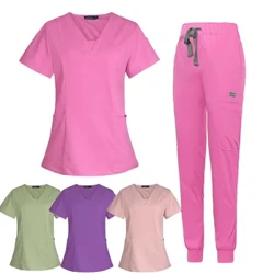 Comerț cu ridicata pentru sala de operație Scrub-uri pentru uniforme medicală Set de scrub-uri de lucru pentru spitale Rechizite medicale Asistentă Chirurgie dentară Costum Îmbrăcăminte de lucru
