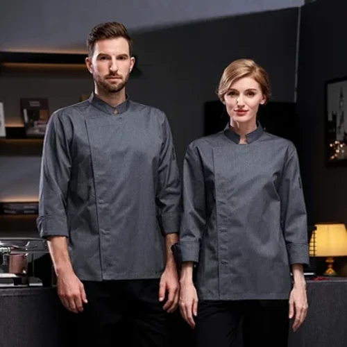 2024 Nieuw restaurantkeukenuniform met mouwen Chef-werkuniform Restaurantkelnerwerkuniform voor cateringchefs