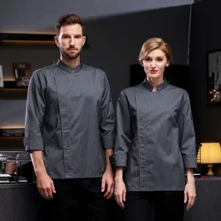2024 New Sleeved Restaurant Kitchen Uniform Chef Arbeidsuniform Restaurant Servitør Arbeidsuniform for cateringkokker