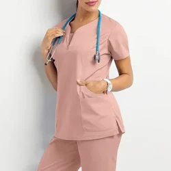 Asistentă Femei Ocazional Îmbrăcăminte cu mâneci scurte Top Farmacie De lucru Medical Spital Doctor Uniforme de alăptare Jogger cu decolteu în V
