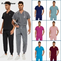 Uniforme medikoak Gizonezkoen Unisex Ospitaleko Traje kirurgikoak Hortz Klinika Doktorea Sasiak Uniformeak Laborategiko Laneko Arropa Arropa Erizain Osagarriak