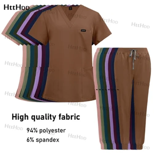 Doctor Asistentă Uniforme Medicale Cămașă Scrubs Femei Jogger Set Accesorii Spitalului Sala de Operație Robe chirurgicale Îmbrăcăminte de lucru pentru bărbați Nou