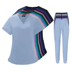 Ensemble d'uniforme de travail médical élégant pour médecins et infirmières dans un salon de beauté, un hôpital pour animaux de compagnie, une clinique dentaire et une salle d'opération
