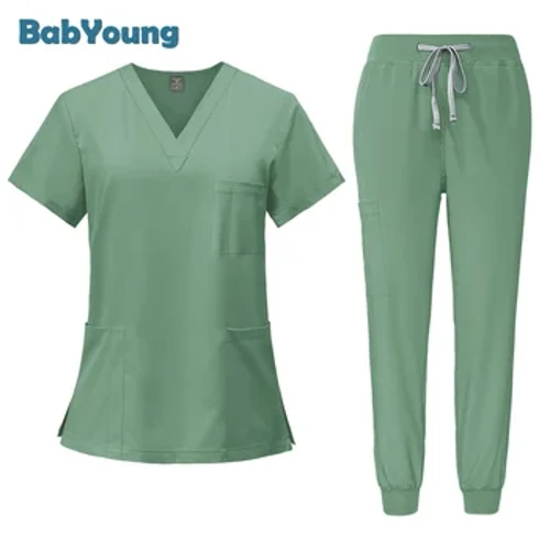 Kolore anitzekoa Unisex Mahuka Laburreko Farmazia Erizain Uniforme Ospitaleko Medikua Laneko Arropa Ahozko Hortz Kirurgia Uniformeak Medikuntzako Scrubs Multzoak