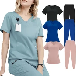 Kirurške uniforme Ženski set za piling Medicinska sestra Kozmetički salon Radna odjeća Klinički piling Top + hlače Spa Doktorska tunika Odijelo
