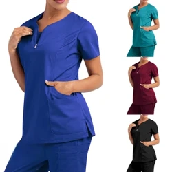 Maneca scurta Asistenta Farmacie Uniforme medicale de lucru Accesorii medicale Spital Salon de infrumusetare Uniforme de asistenta medicala Casual