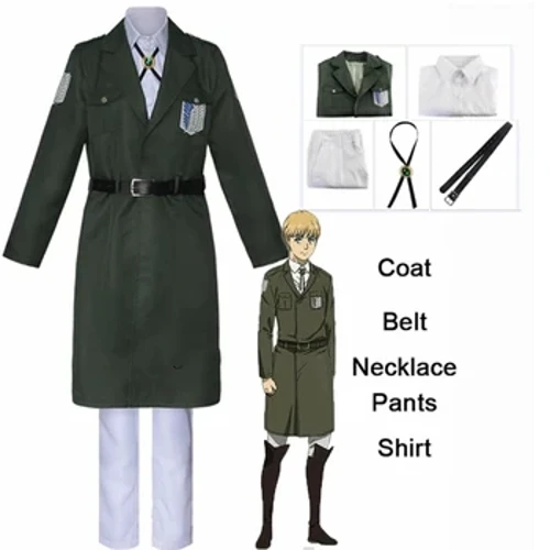 Eren Levi Costum Cosplay Femei Bărbați Shingeki No Kyojin Scouting Legion Soldat Jachetă Jachetă Uniforma de vânt