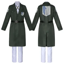 Atacul pe Titan Eren Levi Costum Cosplay Femei Bărbați Shingeki No Kyojin Legiunea Cercetășie Soldat Jachetă haină Uniformă de vânt