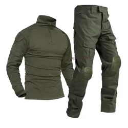 Airsoft Bóng Sơn Quần Áo Làm Việc Quân Sự Chụp Hình Đồng Nhất Chiến Thuật Chiến Đấu Ngụy Trang Áo Sơ Mi Hàng Hóa Miếng Lót Đầu Gối Quần Quân Đội Phù Hợp Với