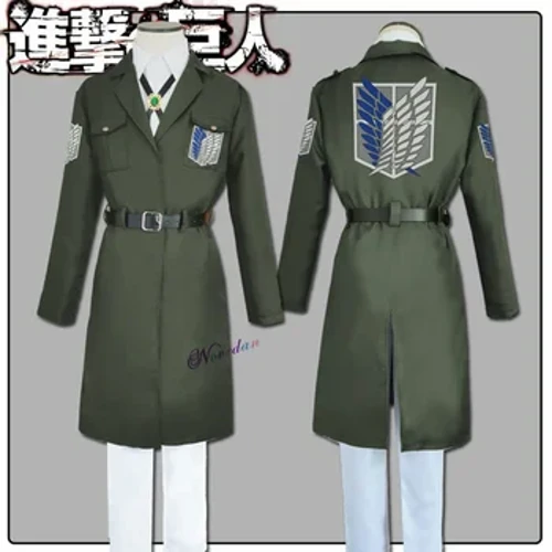Eren Levi Cosplay Kostým Ženy Muži Shingeki No Kyojin Scouting Legion Voják Bunda Kabát Větrovka Uniforma