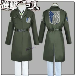 Eren Levi's Trang Phục Hóa Trang Nam Nữ Shingeki No Kyojin Hướng Đạo Quân Đoàn Lính Áo Khoác Áo Khoác Áo Gió Đồng Nhất