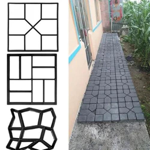 Bahçe Yolu Maker Kalıp Plastik DIY Bahçe Kalıp Elle Kaldırım Çimento Tuğla Taş Yol Beton Kalıp Yeniden Kullanılabilir Elle Kaldırım