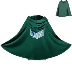 Halloween japoniar kaputxadun Cape Scout Corps Cosplay mozorroa Anime Cosplay Xal berdea Gizon eta emakumezkoen mozorroa