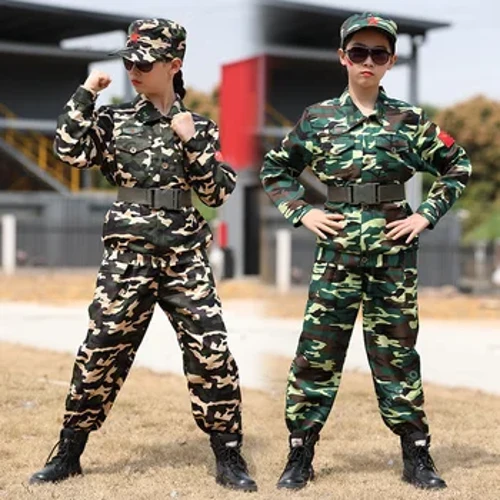 Chiến Thuật Quân Phục Cho Ngày Trẻ Em Ngụy Trang Cải Trang Người Lớn Trang Phục Hóa Trang Halloween Cho Bé Gái Hướng Đạo Bé Trai Người Lính Quân Đội Phù Hợp Với