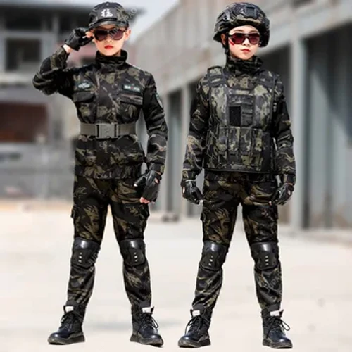 Chiến Thuật Quân Phục Cho Ngày Trẻ Em Ngụy Trang Cải Trang Người Lớn Trang Phục Hóa Trang Halloween Cho Bé Gái Hướng Đạo Bé Trai Người Lính Quân Đội Phù Hợp Với