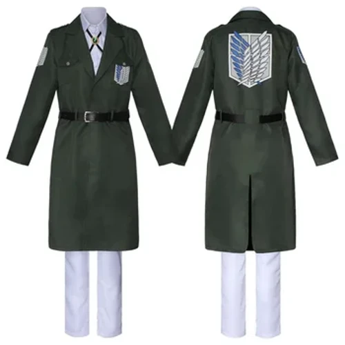 Tấn Công Titan Eren Levi 'S Trang Phục Hóa Trang Nam Nữ Shingeki No Kyojin Hướng Đạo Quân Đoàn Lính Áo Khoác Áo Gió Đồng Nhất