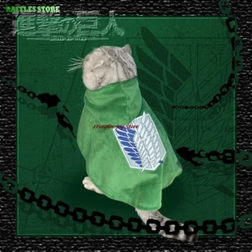 Anime Attack ar Titan Cosplay Cat Cloak Anifeiliaid Anwes Shingek Dim Kyojin Sgowtio Côt Lleng Ffos Arolwg Gwisg Corfflu Clogyn Cath