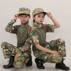 Kamuflase Pakaian Anak Anak Laki-laki Gadis Pakaian Latihan Yg Hangat Seragam Militer Outdoor Camping Kamuflase Setelan Berburu Kebugaran Latihan