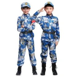 Sare ya Jeshi la Wanajeshi la Skauti Set Camouflage Coat+Suruali+Kofia ya Mafunzo ya Utendaji Mavazi ya Kikosi Maalum cha Mavazi 100-185cm