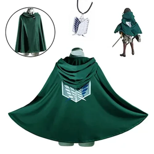 Japoniako Anime Attack on Titan Cloak Shingeki No Kyojin Scouting Capes Cosplay Mozorroa Halloween Mozorroak Emakumeentzako Arropa