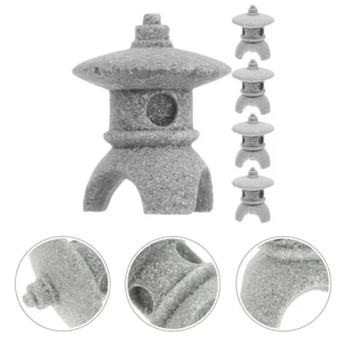 Model pagode iz peščenjaka Model pagode iz peščenjaka Simulacija modela pagode iz peščenjaka Miniaturni model pagode Dekoracija doma Vrtna dekoracija
