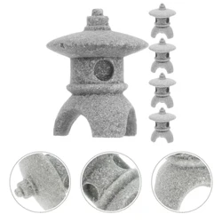 Model pagode iz peščenjaka Model pagode iz peščenjaka Simulacija modela pagode iz peščenjaka Miniaturni model pagode Dekoracija doma Vrtna dekoracija