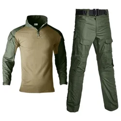 Uniforme militar taktikoa Airsoft Arropa Trajeak Entrenamendu-jantzia Kamuflaje Ehiza Alkandora Prakak Paintball Multzoak Praka militarrak Gizonezkoak
