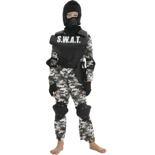 Trẻ Em Cảnh Sát Swat Đồng Nhất Áo Liền Quần Carnival Đảng Trang Phục Hóa Trang Lực Lượng Đặc Biệt Đồng Nhất Chiến Thuật Chiến Đấu Phù Hợp Với Quân Đội Vải