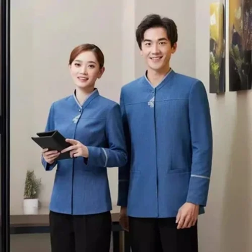 Uniform sa Paglilinis ng Ari-arian ng Komunidad Long Sleeved Set Summer Cleaning Uniform sa Trabaho Maikling Manggas Hotel Room Housekeeping Auntie