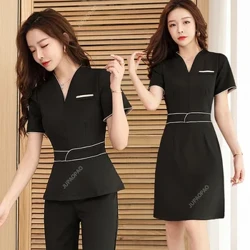 Estetisk uniform sommar kortärmad skönhetssalong kostym dam spa Kosmetolog Kläder Hotell massage Arbetskläder Koreansk overall