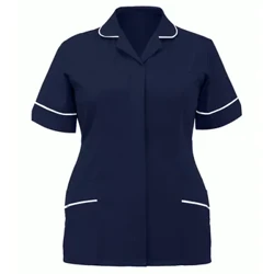 Ensfarget operasjonsstue for kvinner Sykepleieruniform Topper Kortermet arbeidstøy V-hals Medisinske topper T-skjorte Clinic Scrubs Topper