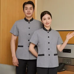 Cameră de hotel Ospătar Îmbrăcăminte de lucru Îmbrăcăminte de vară Hotel PA Serviciu de curățenie Uniforme Îmbrăcăminte de lucru cu mâneci scurte Curățenie proprietăți ONU femei