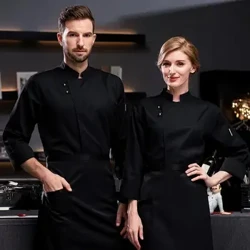 Kock Uniform Långärmad Hotell Västerländsk Mat Catering Kök Restaurang Kortärmad Kock Baker Arbetskläder Herr