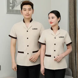Kvinnors städning Arbetsuniformer Hotell kostym Hushållning Servitör Kläder Restaurang Diskmaskin Skjorta Personal Pedikyr Dam Topp