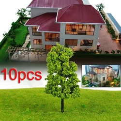 10 adet 11CM Model ağaçlar bahçe tren demiryolu mimari manzara manzara açık park DIY bahçe kum masa inşa oyuncak modeli