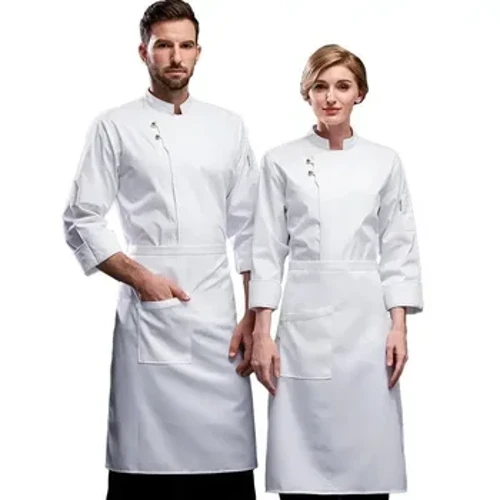 2024 ฤดูร้อนแขนยาวโรงแรม Western Chef Uniform อาหารห้องครัวร้านอาหาร Chef Baker เสื้อผ้าทำงาน Unisex Chef Coat JACKET