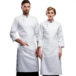 2024 Sommer langermet hotell Western Chef Uniform Food Kitchen Restaurant Chef Baker Work Clothes Unisex Chef Coat Jacket