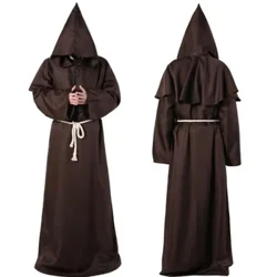ฮาโลวีน Cos เครื่องแต่งกายเครื่องแต่งกายโบราณยุคกลาง Monk เสื้อผ้า Monk Robe Wizard เสื้อผ้า Priest เสื้อผ้า