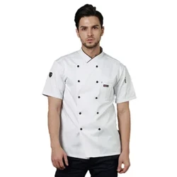 Atembar Long Sleeve Chef Uniform fir Männer a fest Faarf, perfekt fir Restaurant, Kichen an Hotel