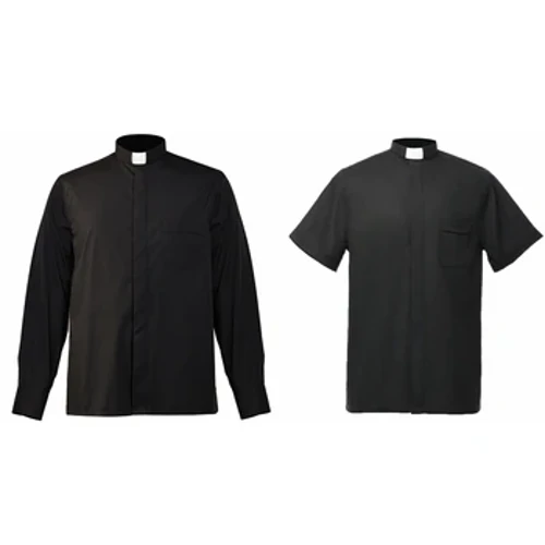 Cao đẳng Công giáo Trang phục Phụ nữ Đàn ông Ortodox Tab Shirt Tab Cổ áo đồng phục