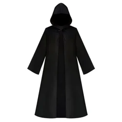 Halloween mænd middelalderlige munke dragter kostumer troldmand kostumer præst kostumer Lang kappe Sort kappe