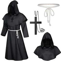 Cosplay Draoi Oíche Shamhna éadaí Cosplay Cochaill Meánaoise Éadaí Cochaillín Manach Róbaí Manach Éadaí Sean-Éadaí Críostaí