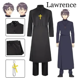 Anime Lawrence Cosplay Biely svätec a čierny kňaz Cosplay Kostým Shiro Seijo To Kuro Bokushi Odev Uniforma pre dospelých