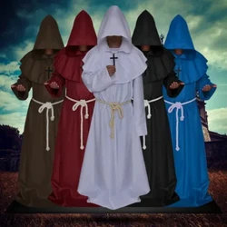 Erdi Aroko fraide Halloween mozorroak Comic Con Party Cosplay mozorroa kaputxadun jantziak kapa Cape fraide errenazentista apaiz gizonentzat