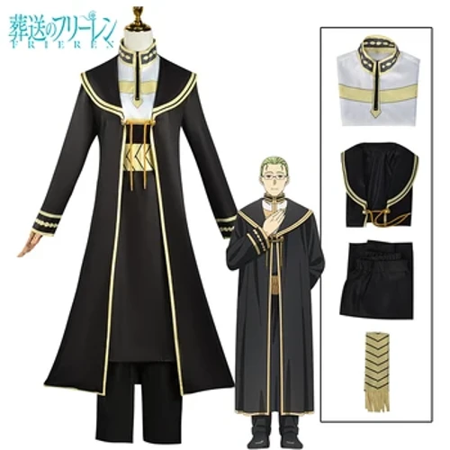 Anime Heiter Frieren Yn Yr Angladd Gwisgoedd Cosplay Heiter Cartwn Offeiriad Gwisg Carnifal Calan Gaeaf Gwisgoedd Carnifal Calan Gaeaf i Ddynion Merched