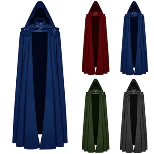 Jubah Ksatria Abad Pertengahan Biksu Jubah Kostum dengan Hood Imam Jubah Pakaian Jubah Abad Pertengahan Tunik Halloween Cosplay untuk Panggung