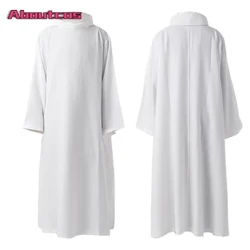 Erkekler üçin takmynan 3XL Hallowin Ak Middleakyn Gündogar Arap Hristian Katolik Ruhanylary Ruhanylar Ruhanylar Keramatlylar Halloween eşigi