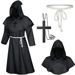 Cosplay Draoi Oíche Shamhna éadaí Cosplay Cochaill Meánaoise Éadaí Cochaillín Manach Róbaí Manach Éadaí Sean-Éadaí Críostaí