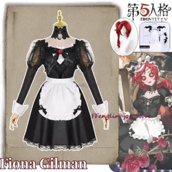 Fiona Gilman Oyun Kimlik V Cosplay Kostüm Elbise Peruk Üniforma Cosplay Rahip Fiona Gilman Okültizm Cadılar Bayramı Partisi Kadın