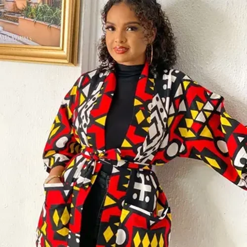 Vestidos de impressão africano para mulheres dashiki cinto geométrico femme vestido roupas africanas plus size retro áfrica natal robe